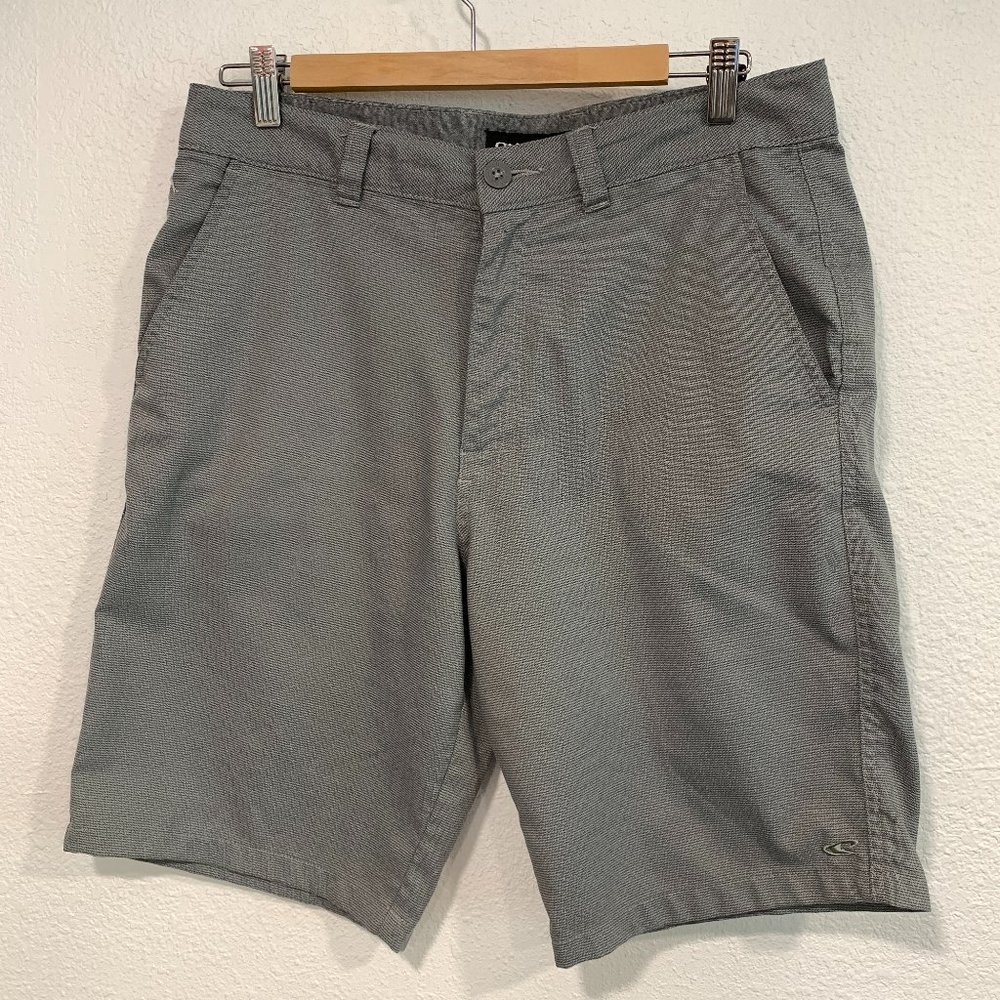 O'Neill Casual Shorts Mens Size 32 Gray Stretch Golf Walking Skating 10" Inseam